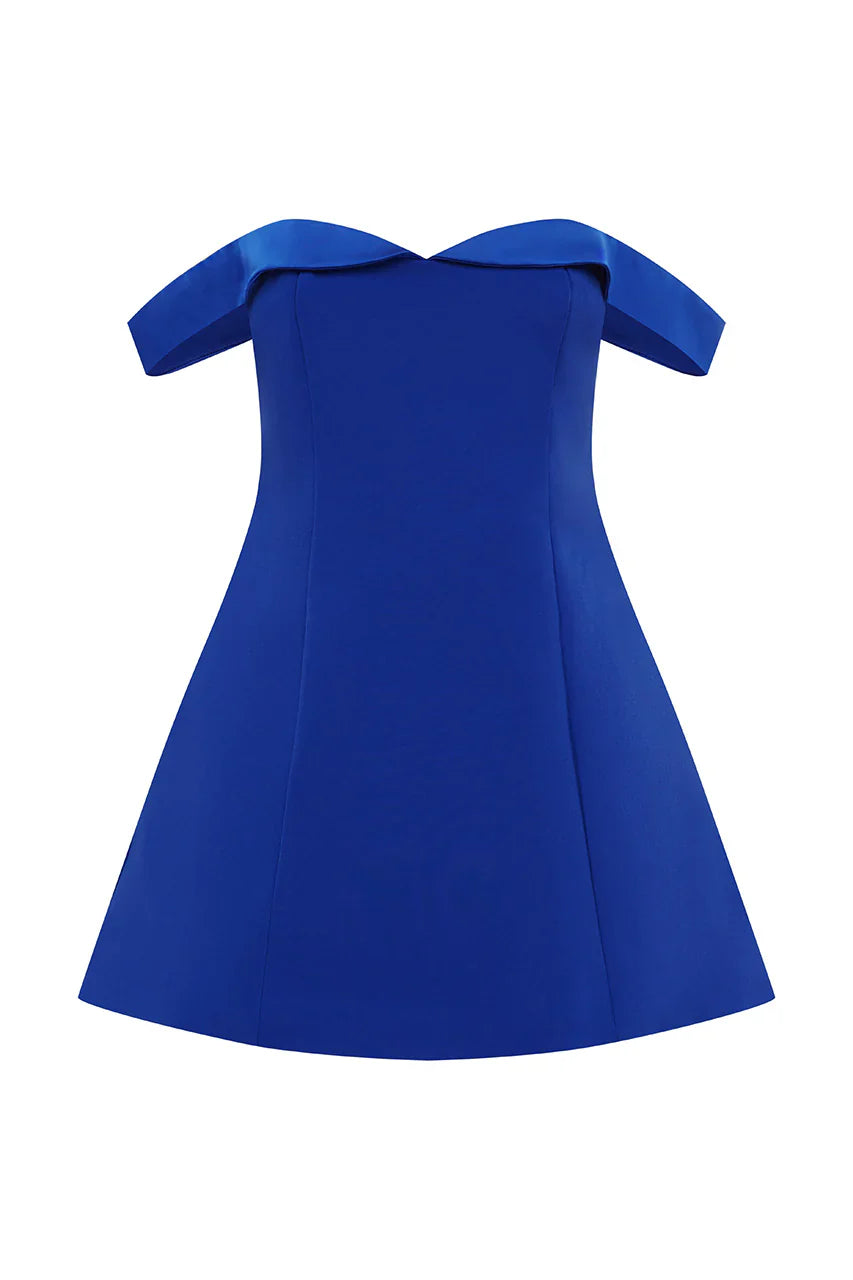 EBONY MINI DRESS - ROYAL