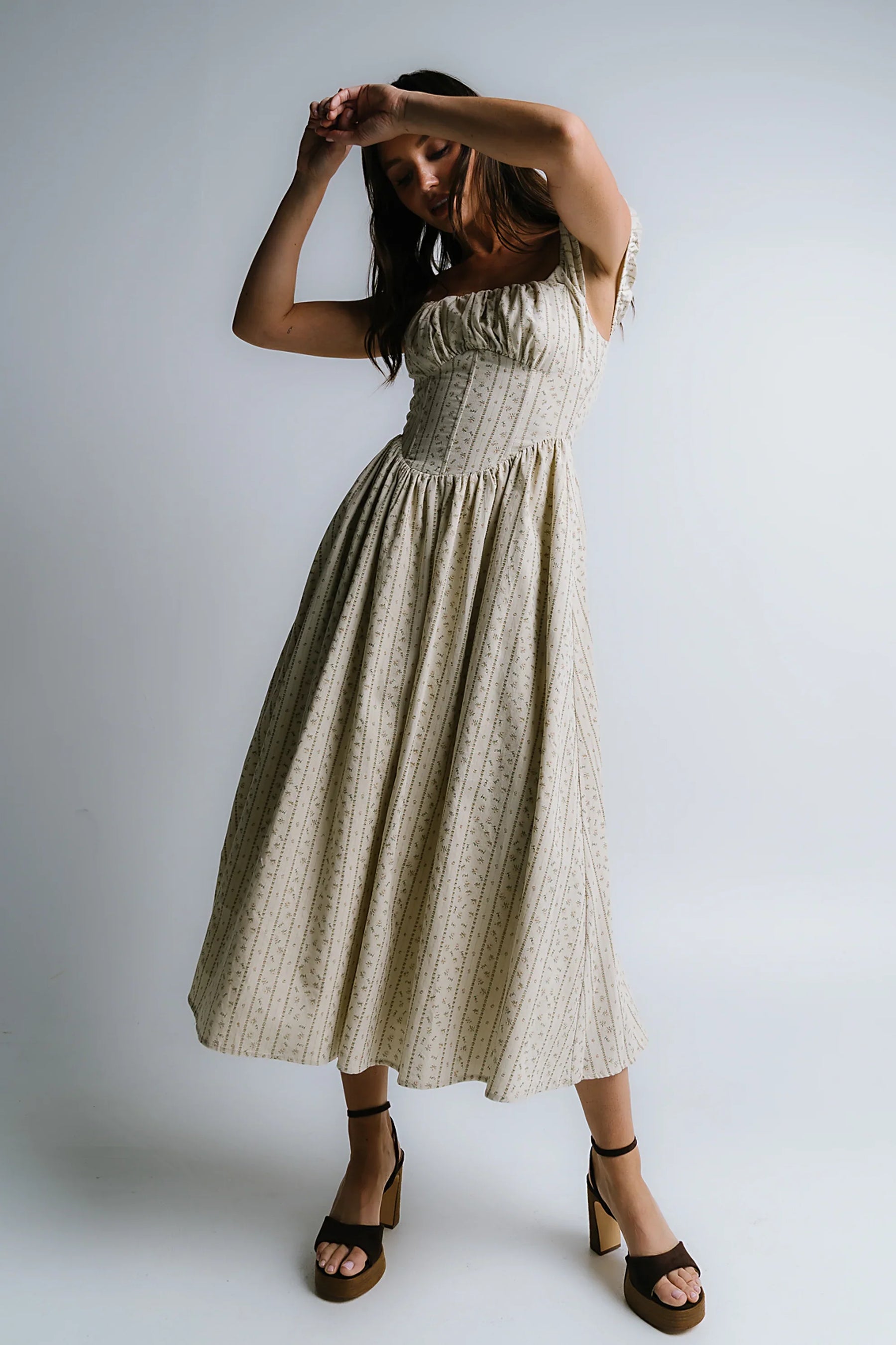 Oaklynn Corset Midi Dress