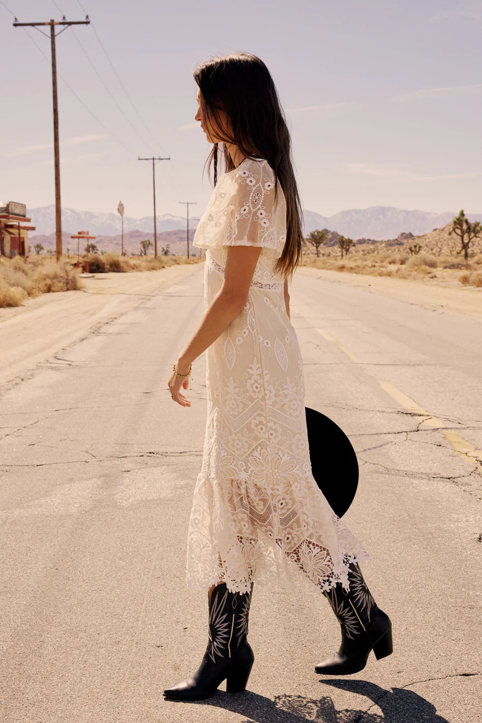 Maxene Embroidered Midi Dress