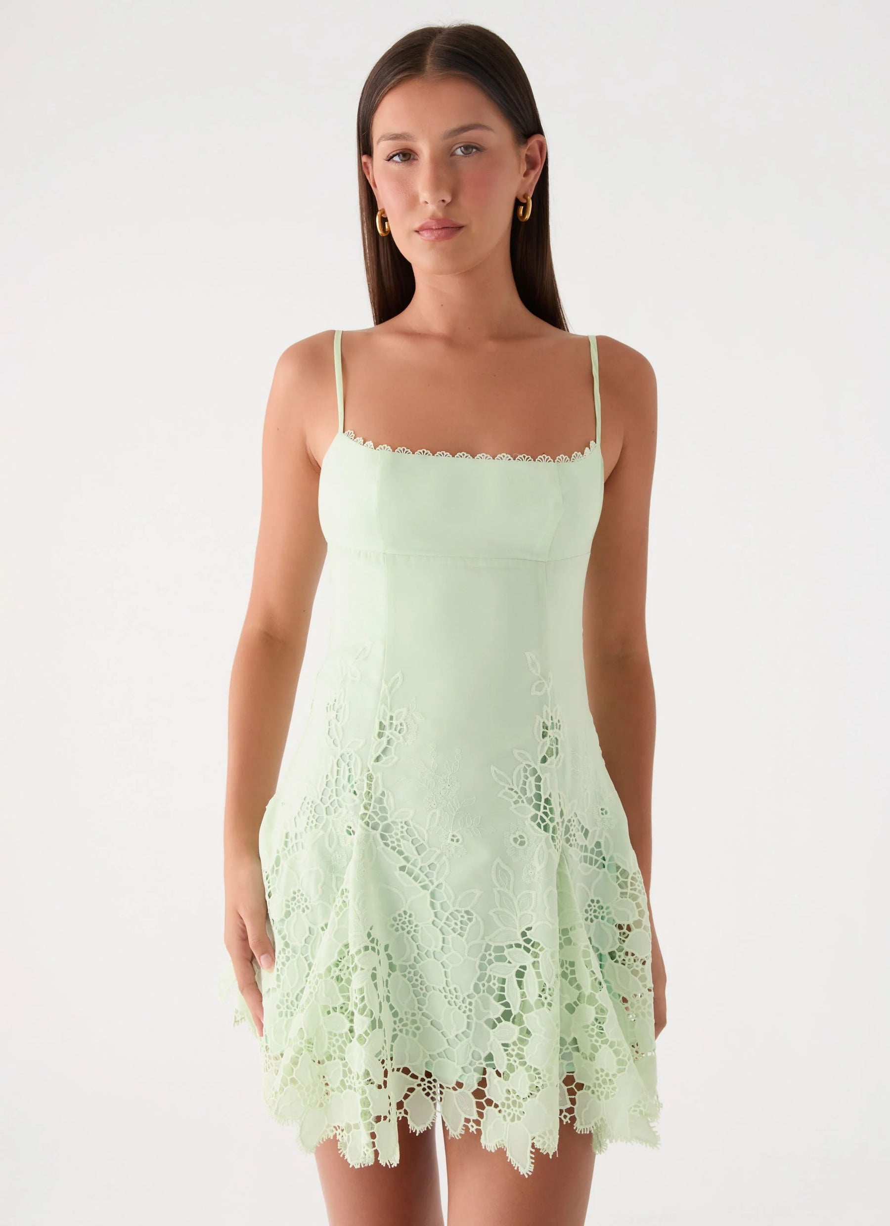 Florine Mini Dress - Pistachio