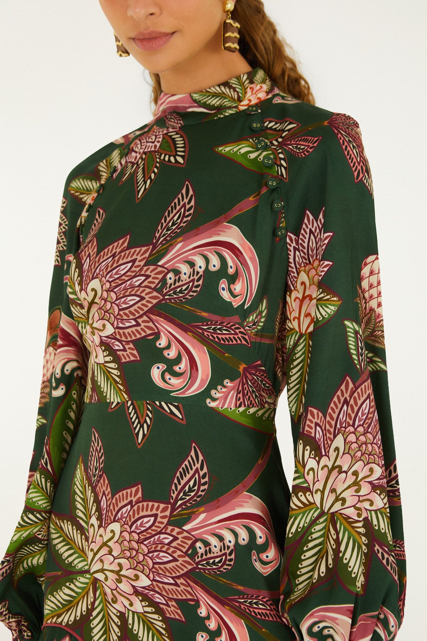 Arabesque Paradise Floral Ruffled Hem Mini Dress