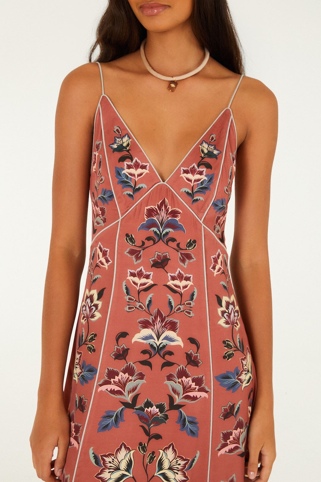 Floral Beauty Tapestry Sleeveless Slip Maxi Dress