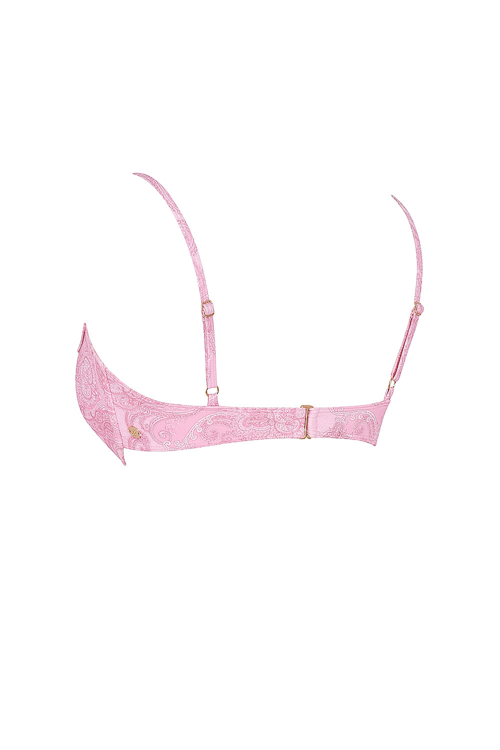 pink paisley underwired bikini top