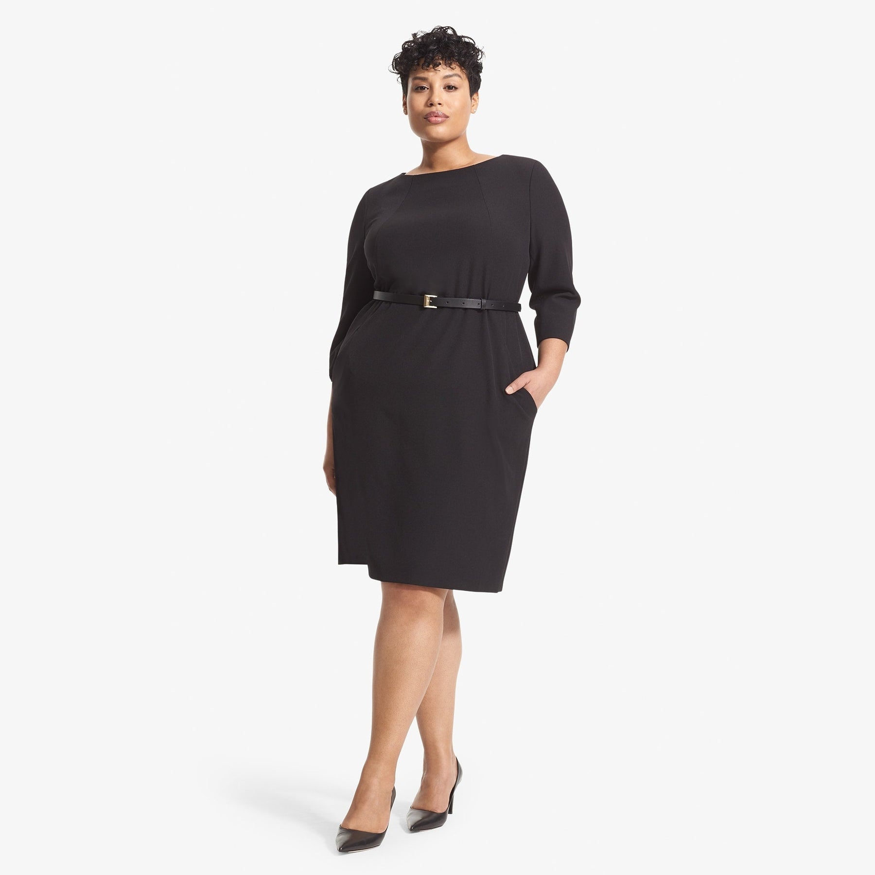 Etsuko Dress - Recycled WonderTex :: Black