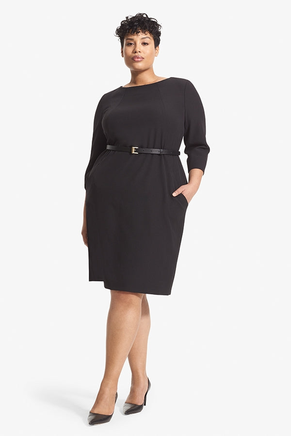 Etsuko Dress - Recycled WonderTex :: Black