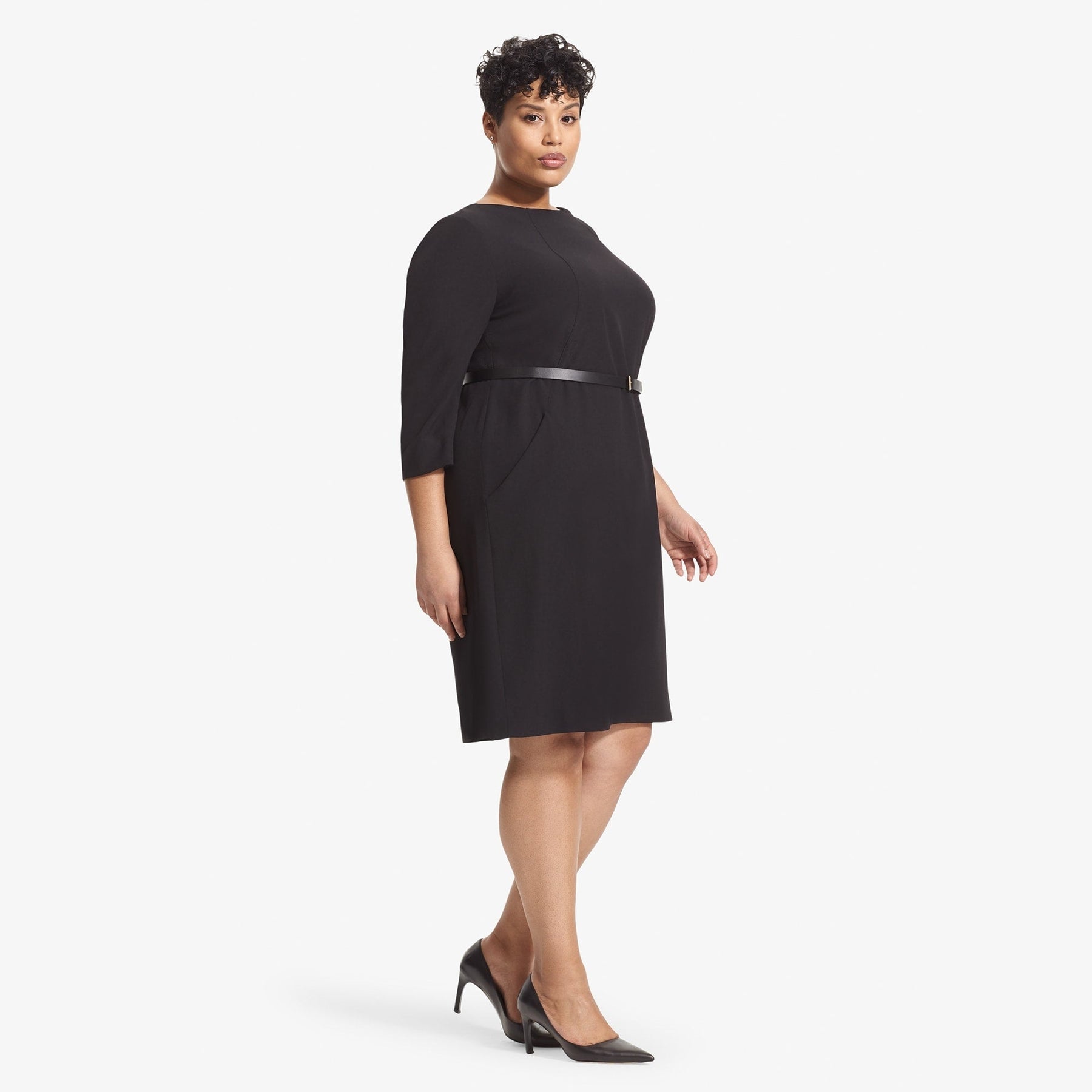 Etsuko Dress - Recycled WonderTex :: Black